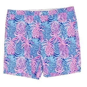Men’s Lilly Pulitzer Chino Borealis Blue Tropic Down Low Shorts 42